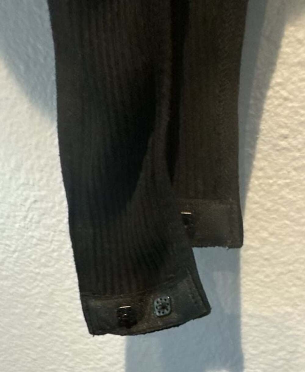 Lulus Black Ribbed Ruffle Strap Bodysuit Size S - Picture 6 of 7